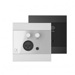 AUDAC WP205/B ARES5A wall panel - Microphone & line input - 80 x 80 mm Black version